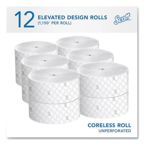 Essential Coreless Jrt, Septic Safe, 2-ply, White, 3.75" X 1,150 Ft, 12 Rolls/carton - Image 2