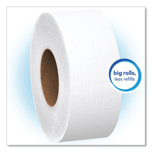 Essential Jrt Jumbo Roll Bathroom Tissue, Septic Safe, 1-ply, White, 3.55" X 2,000 Ft, 12 Rolls/carton - Image 3