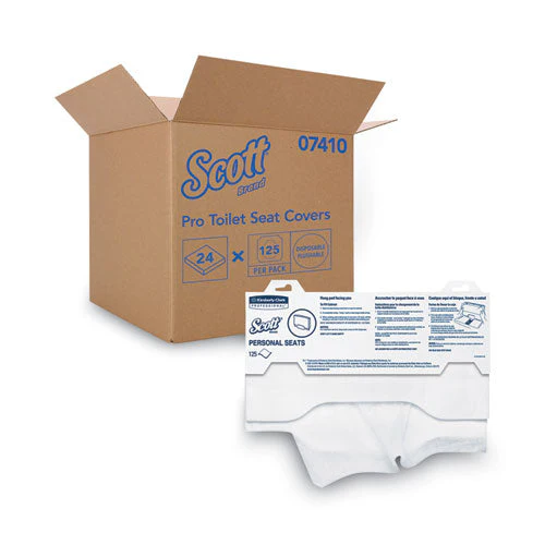 Personal Seats Sanitary Toilet Seat Covers, 15 X 18, White, 125/pack, 24 Packs/carton - Image 1