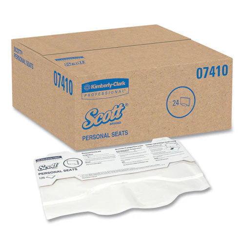 Personal Seats Sanitary Toilet Seat Covers, 15 X 18, White, 125/pack - Image 3