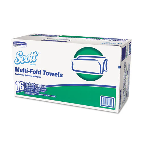 Multi-fold Towels, Absorbency Pockets, 1-ply, 9.2 X 9.4, 250/pack, 16 Packs/carton - Image 1