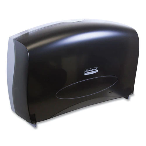Cored Jrt Jumbo Combo Tissue Dispenser, 20.4 X 5.8 X 13.1, Smoke/gray - Image 1