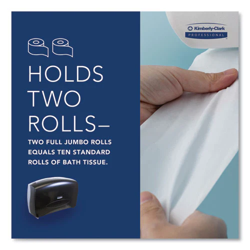 Cored Jrt Jumbo Combo Tissue Dispenser, 20.4 X 5.8 X 13.1, Smoke/gray - Image 2