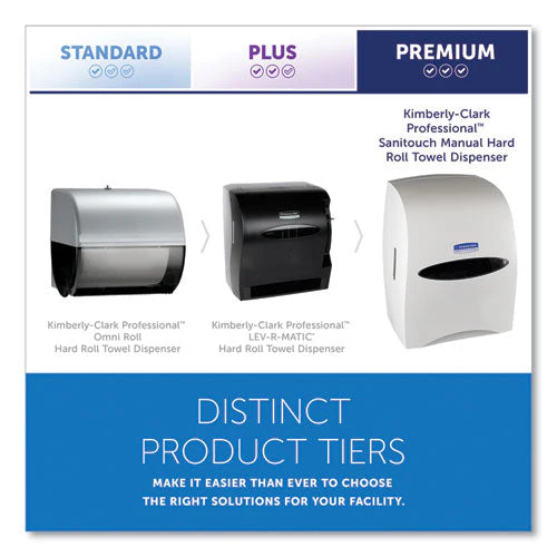 Sanitouch Hard Roll Towel Dispenser, 12.63 X 10.2 X 16.13, White - Image 3