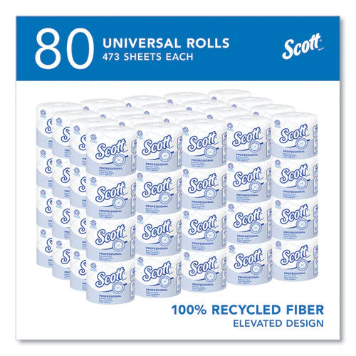 Essential 100% Recycled Fiber Srb Bathroom Tissue, Septic Safe, 2-ply, White, 473 Sheets/roll, 80 Rolls/carton - Image 2
