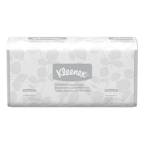 Premiere Folded Towels, 1-ply, 7.8 X 12.4, White, 120/pack, 25 Packs/carton - Image 1