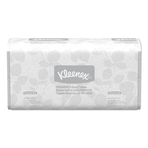 Premiere Folded Towels, 1-ply, 9.4 X 12,4, White, 120/pack, 25 Packs/carton - Image 1