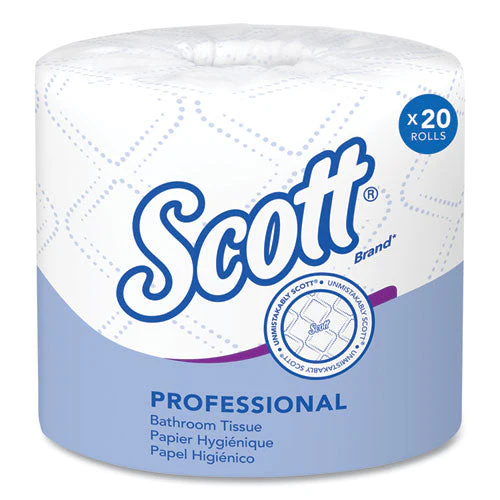Essential Standard Roll Bathroom Tissue For Business, Septic Safe, Convenience Carton, 2-ply, White, 550/roll, 20 Rolls/ct - Image 1