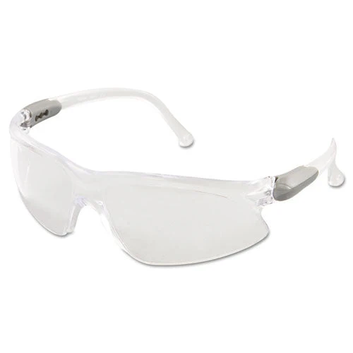 V20 Visio Safety Glasses, Silver Frame, Clear Lens - Image 1