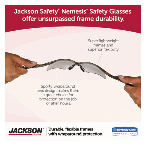 Nemesis Safety Glasses, Black Frame, Blue Mirror Lens - Image 3