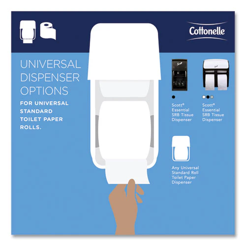 2-ply Bathroom Tissue For Business, Septic Safe, White, 451 Sheets/roll, 60 Rolls/carton - Image 3