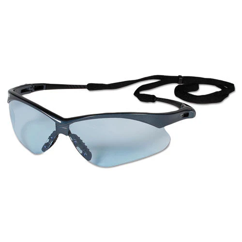 V30 Nemesis Safety Glasses, Blue Frame, Light Blue Uncoated Lens, 12/box - Image 1