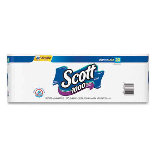 1000 Bathroom Tissue, Septic Safe, 1-ply, White, 1,000 Sheet/roll, 20/pack - Image 2
