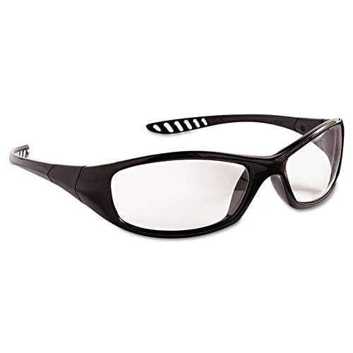 V40 Hellraiser Safety Glasses, Black Frame, Clear Lens - Image 2