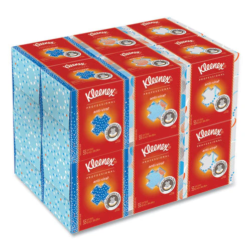 Boutique Anti-viral Facial Tissue, 3-ply, White, Pop-up Box, 60 Sheets/box, 3 Boxes/pack, 4 Packs/carton - Image 1
