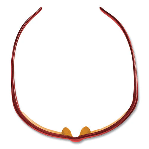 Equalizer Safety Glasses, Red Frames, Amber/yellow Lens, 12/box - Image 1