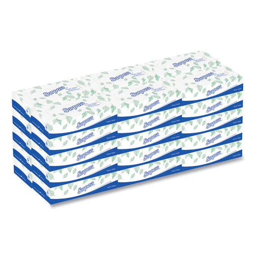 Facial Tissue For Business, 2-ply, White, Flat Box, 100 Sheets/box, 30 Boxes/carton - Image 1