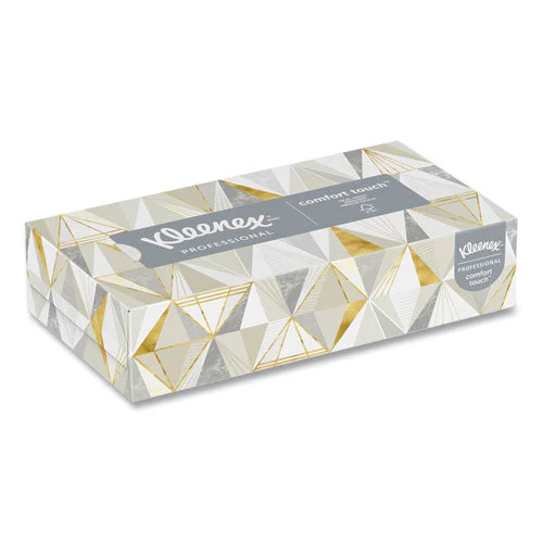 White Facial Tissue, 2-ply, White, Pop-up Box, 125 Sheets/box - Image 1