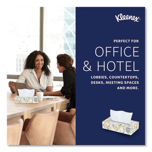 White Facial Tissue, 2-ply, White, Pop-up Box, 125 Sheets/box - Image 2