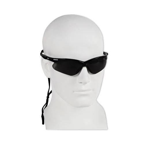 V30 Nemesis Safety Glasses, Black Frame, Smoke Anti-fog Lens - Image 3