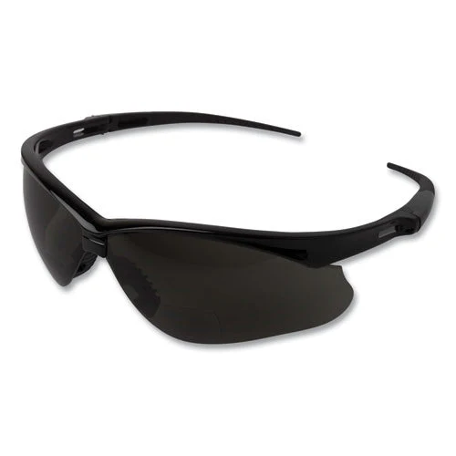 V60 Nemesis Rx Reader Safety Glasses, Black Frame, Smoke Lens, +2.5 Diopter Strength, 6/box - Image 3