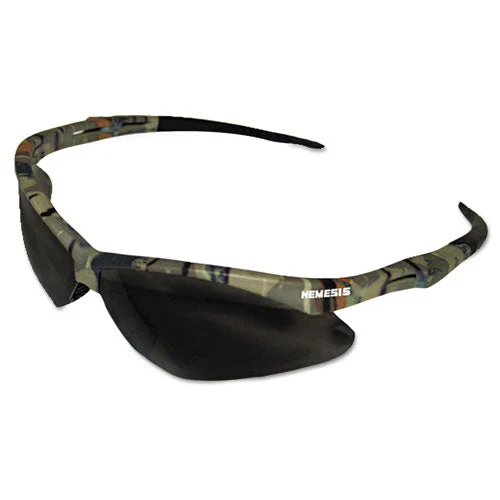 Nemesis Safety Glasses, Camo Frame, Smoke Anti-fog Lens - Image 1