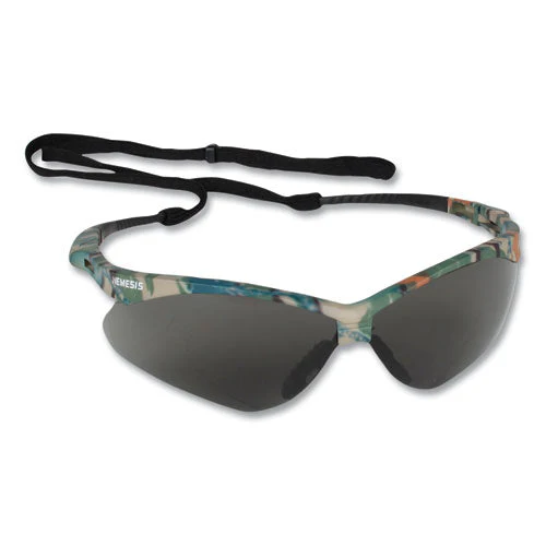 V30 Nemesis Safety Eyewear, Plastic Camo Frame, Smoke Polycarbonate Lens, 12/box - Image 1