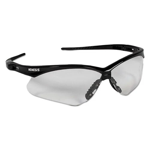 Nemesis Safety Glasses, Black Frame, Clear Lens - Image 1