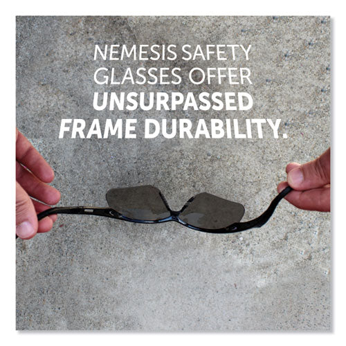 V30 Nemesis Safety Glasses, Black Frame, Smoke Lens - Image 2