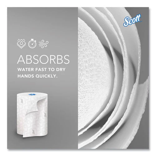 Pro Hard Roll Paper Towels With Elevated Scott Design For Scott Pro Dispenser, Blue Core Only, 1-ply, 1,150 Ft, 6 Rolls/ct - Image 3
