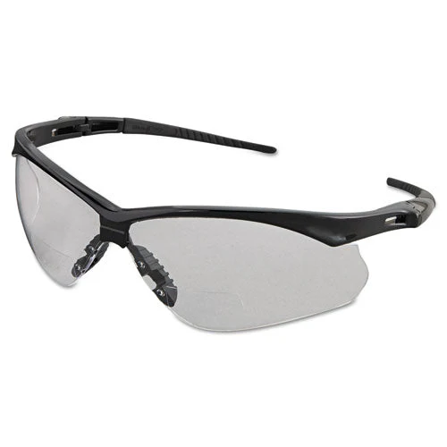 V60 Nemesis Rx Reader Safety Glasses, Black Frame, Clear Lens, +2.5 Diopter Strength - Image 1