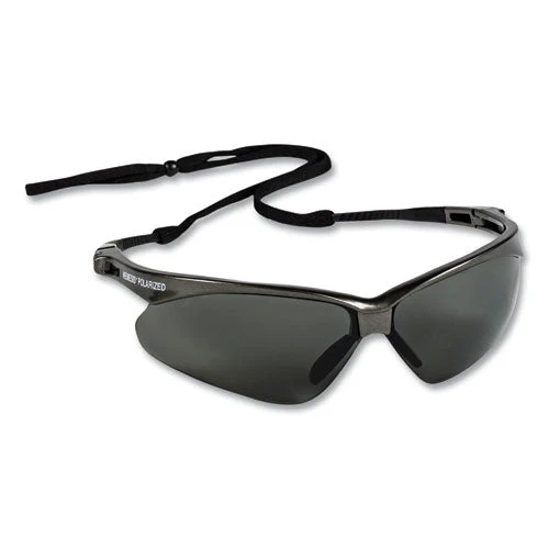 Nemesis Safety Glasses, Gunmetal Frame, Smoke Lens, 12/box - Image 1