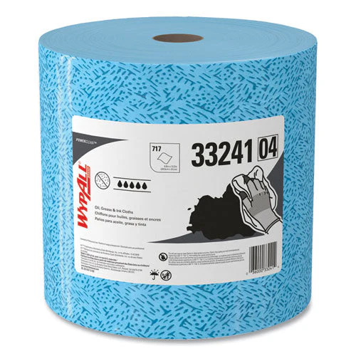 Oil, Grease And Ink Cloths, Jumbo Roll, 9.8 X 12.2, Blue, 717/roll - Image 1
