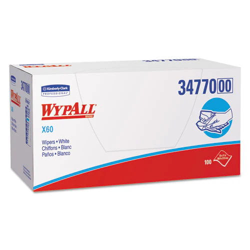 General Clean X60 Cloths, 1/4 Fold, 11 X 23, White, 100/box, 9 Boxes/carton - Image 1