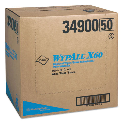 General Clean X60 Cloths, Flat Sheet, 12.5 X 16.8, White, 150/box, 6 Boxes/carton - Image 1