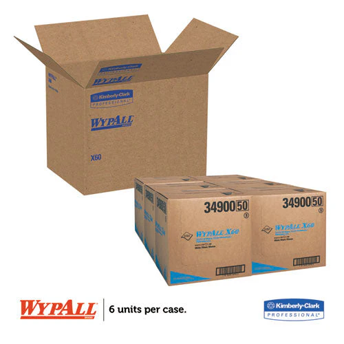General Clean X60 Cloths, Flat Sheet, 12.5 X 16.8, White, 150/box, 6 Boxes/carton - Image 2