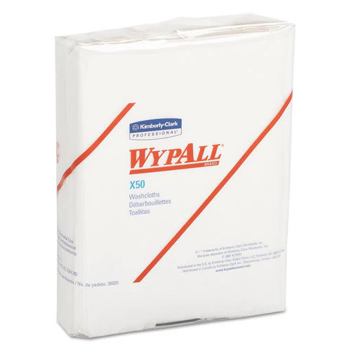 X50 Cloths, 1/4 Fold, 12.5 X 10, White, 26/pack, 32 Packs/carton - Image 1