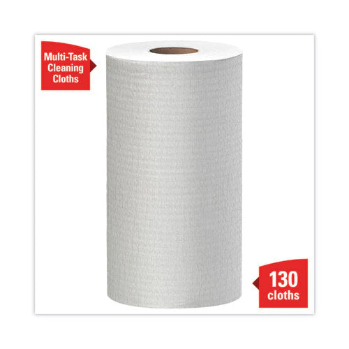 General Clean X60 Cloths, Small Roll, 9.8 X 13.4, White, 130/roll, 12 Rolls/carton - Image 2