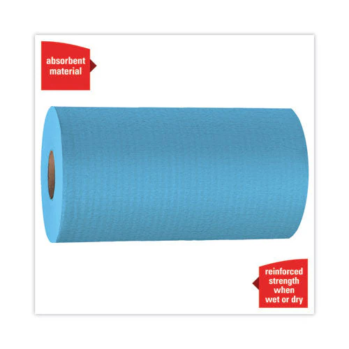 General Clean X60 Cloths, Small Roll, 9.8 X 13.4, Blue, 130/roll, 12 Rolls/carton - Image 3