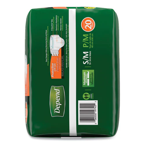 Incontinence Protection With Tabs, Small/medium, 19" To 34" Waist, 20/pack, 3 Packs/carton - Image 3