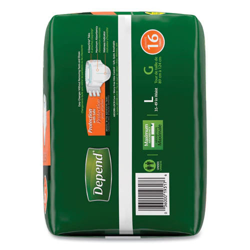 Incontinence Protection With Tabs, 35" To 49" Waist, 16/pack, 3 Packs/carton - Image 2