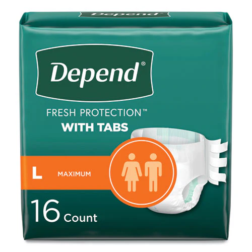 Incontinence Protection With Tabs, 35" To 49" Waist, 16/pack, 3 Packs/carton - Image 3