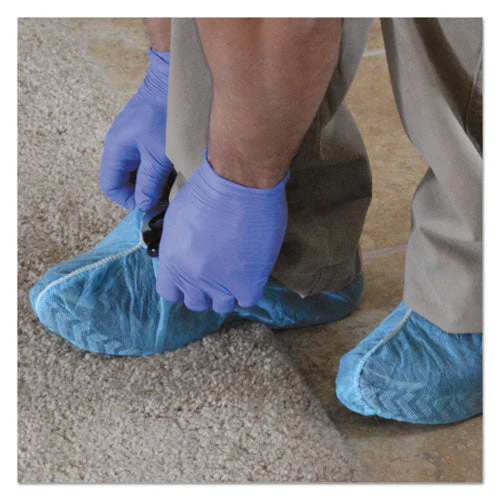 A10 Light Duty Shoe Covers, Polypropylene, One Size Fits All, Blue, 300/carton - Image 2