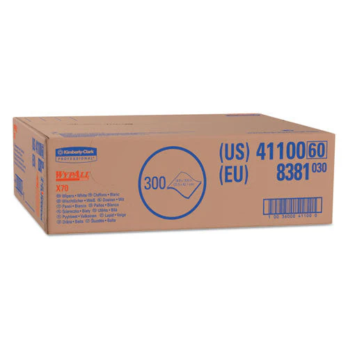 X70 Cloths, Flat Sheet, 16.6 X 14.9, White, 300/carton - Image 1