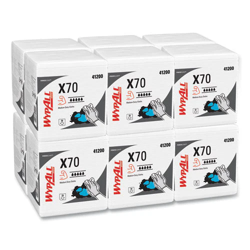 X70 Cloths, 1/4 Fold, 12.5 X 12, White, 76/pack, 12 Packs/carton - Image 1