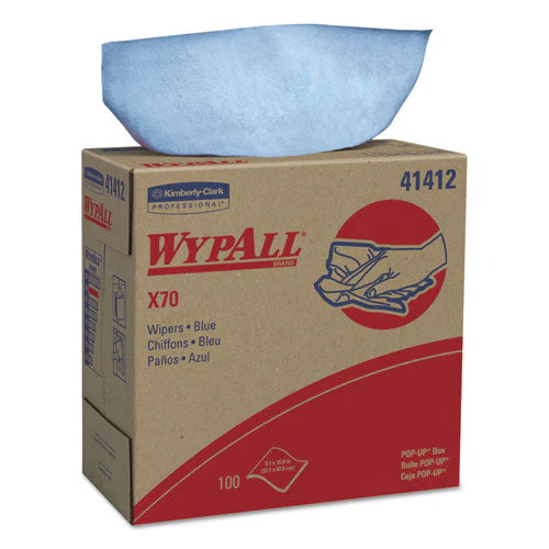 X70 Cloths, Pop-up Box, 9.13 X 16.8, Blue, 100/box, 10 Boxes/carton - Image 2