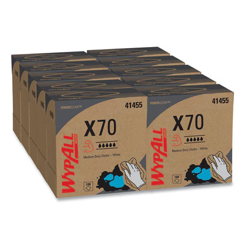 X70 Cloths, Pop-up Box, 9.13 X 16.8, White, 100/box, 10 Boxes/carton - Image 1