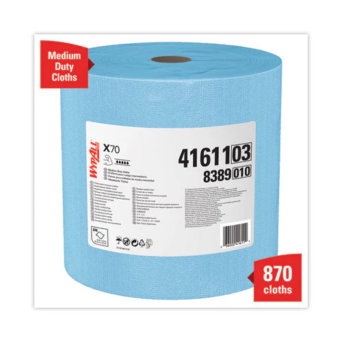 X70 Cloths, Jumbo Roll, 12.4 X 12.2, Blue, 870/roll - Image 3