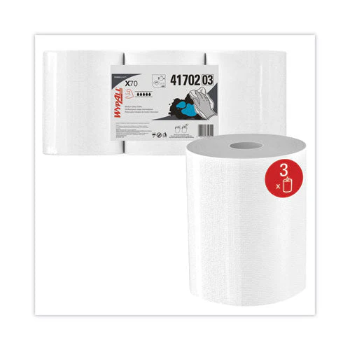 X70 Cloths, Center-pull, 9.8 X 12.2, White, 275/roll, 3 Rolls/carton - Image 3