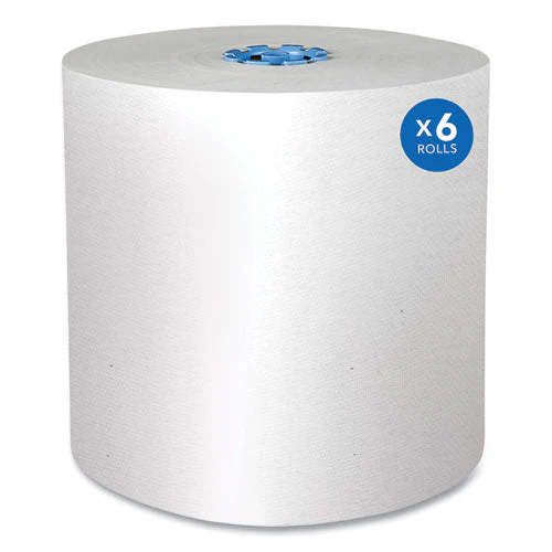 Pro Hard Roll Paper Towels With Absorbency Pockets, For Scott Pro Dispenser, Blue Core Only, 1-ply, 7.5" X 900 Ft, 6 Rolls/ct - Image 1